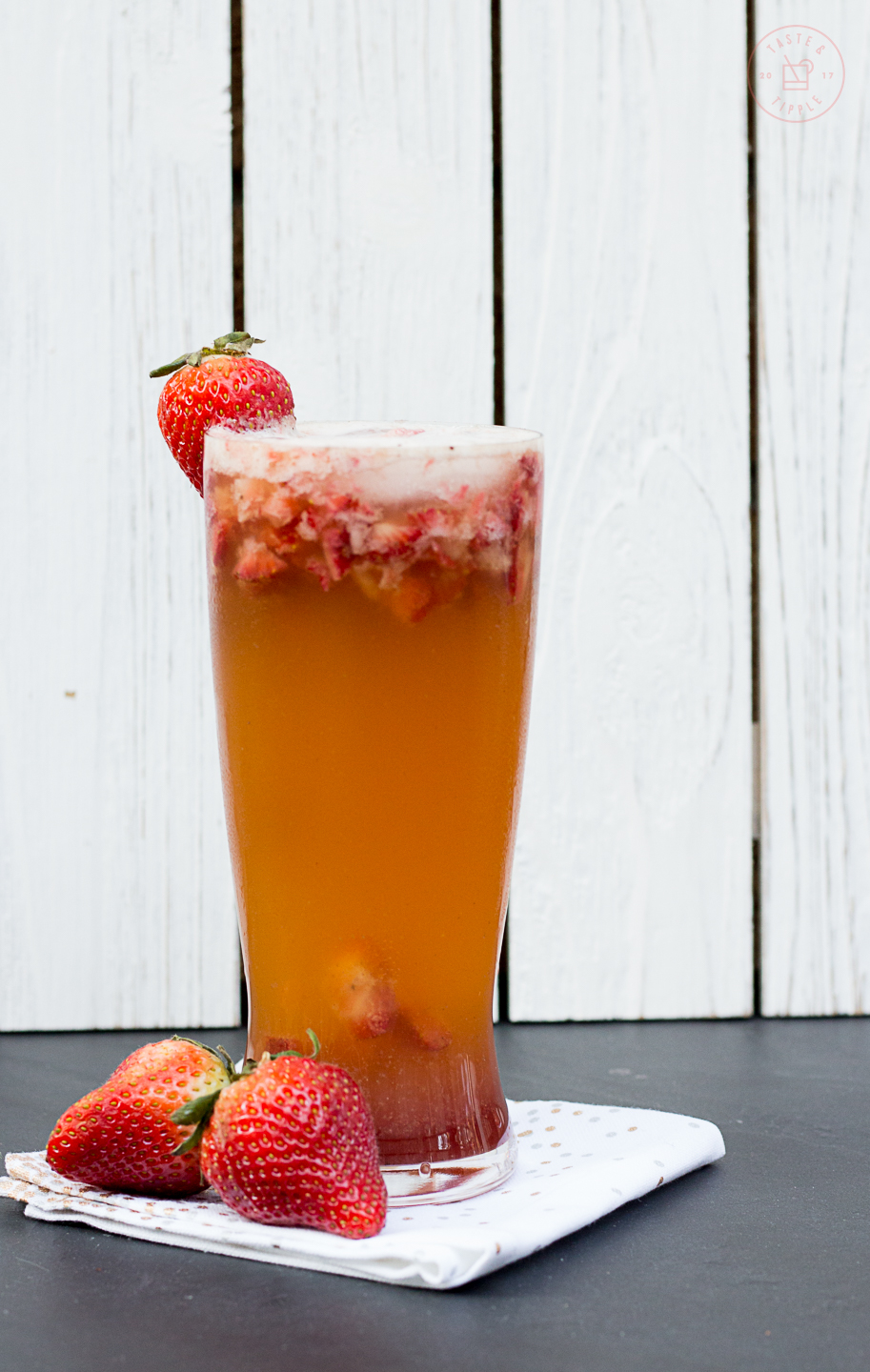 Peppered Strawberry Balsamic Shandy | Taste and Tipple