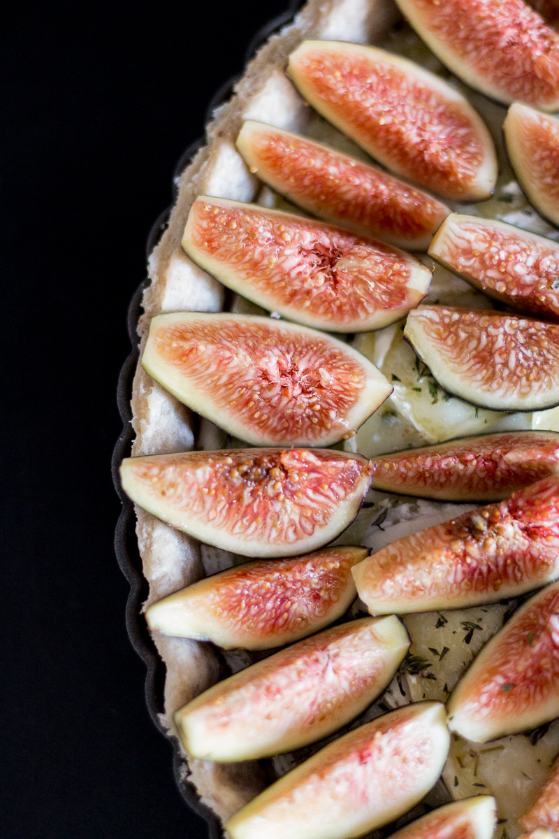 Warm Fig & Brie Pie with Walnut Crust | Taste and Tipple