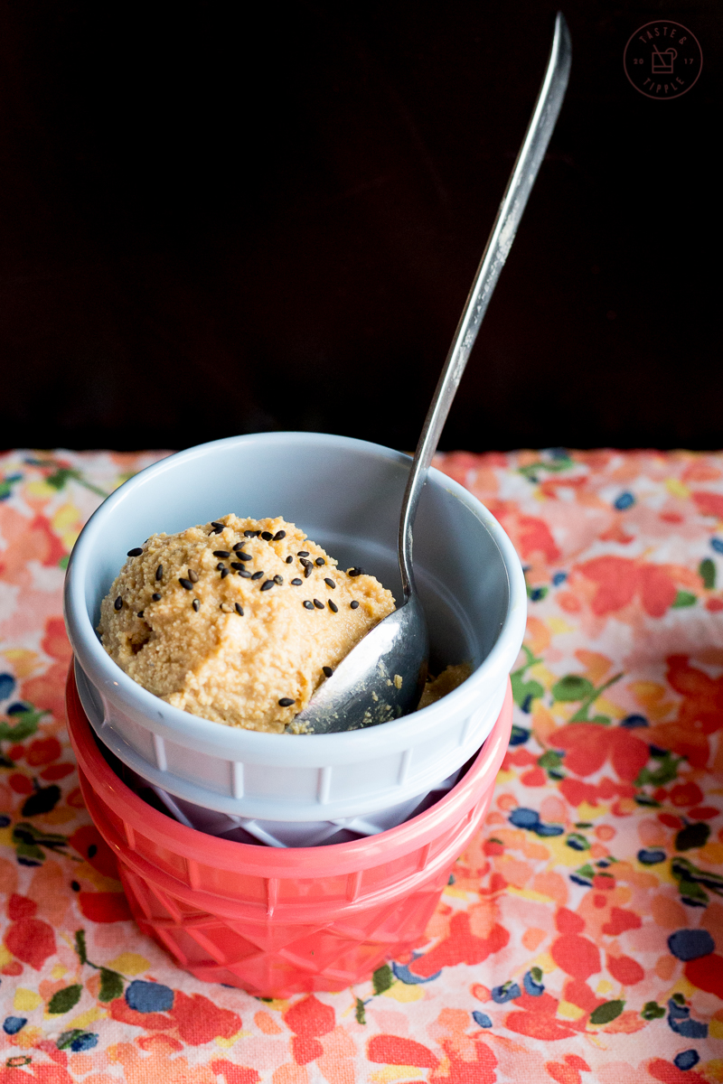 Salted Caramel & Tahini Ice Cream | Taste and Tipple