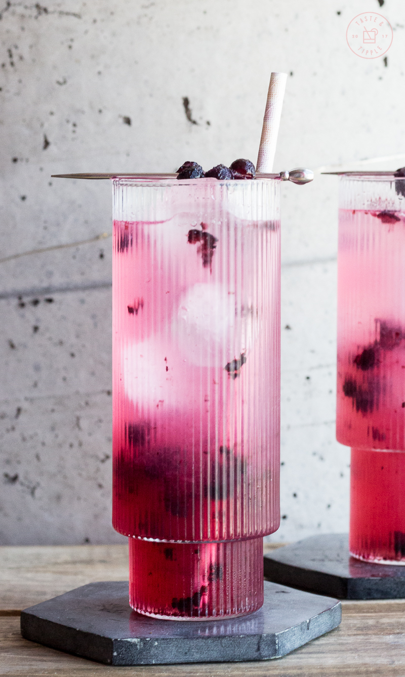 Honey Blueberry Collins | Taste and Tipple