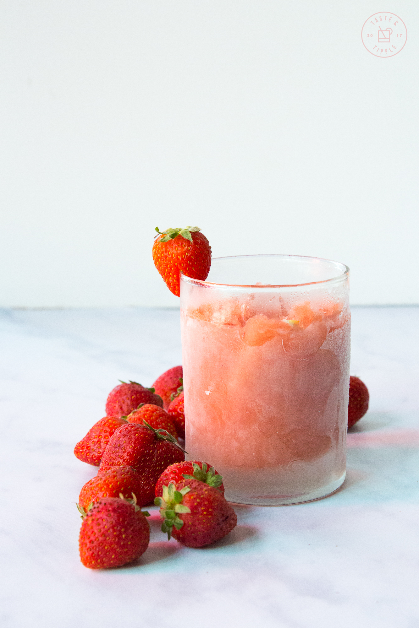 Strawberry Rhubarb Slushie | Taste and Tipple