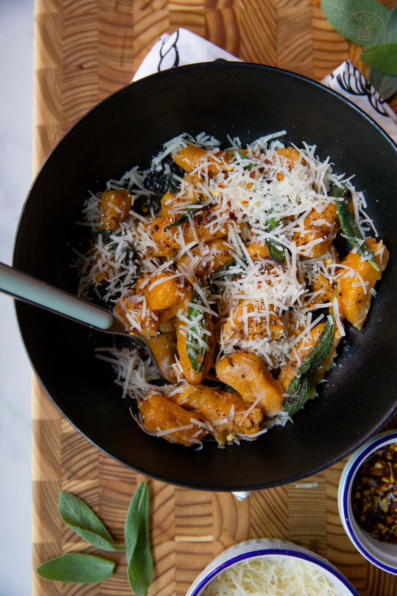 Sweet Potato Gnocchi In Brown Butter Sage Sauce | Taste and Tipple