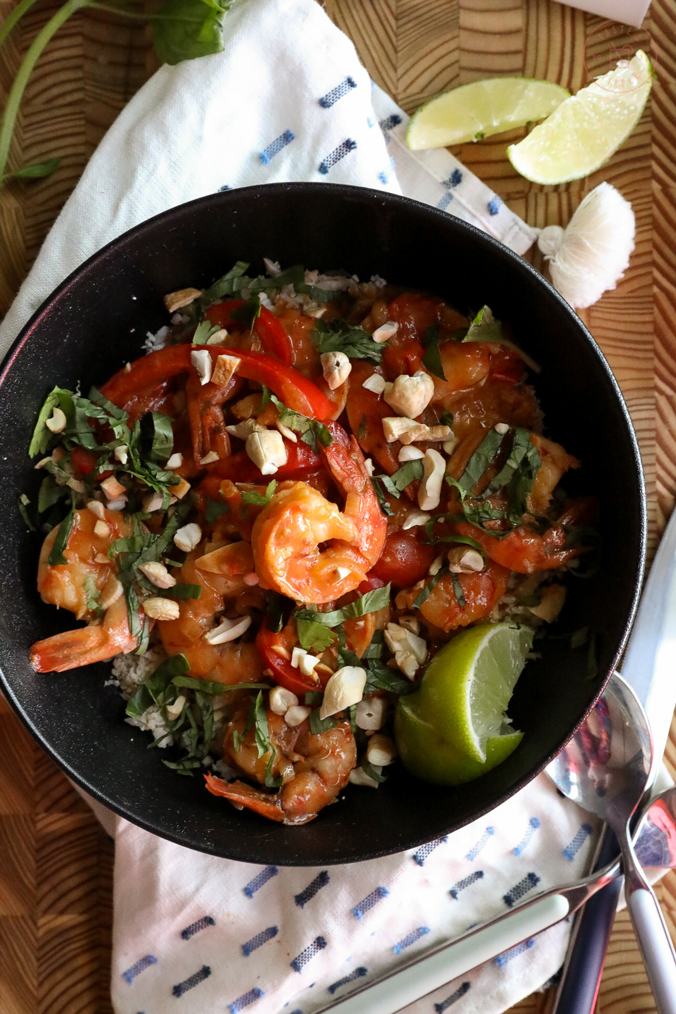 Thai Shrimp Curry on Cauliflower Rice | Taste and Tipple